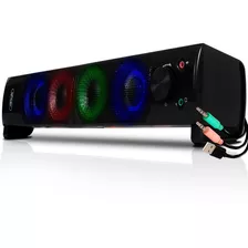 Caixa Caixinha Som Gamer Rgb Para Pc Computador Note P2 Usb