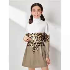 Vestido Con Cinturón De Leopardo Envio Incluido