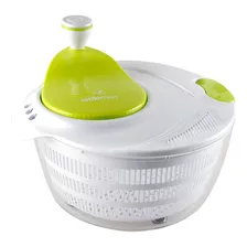 Redlemon Centrifugadora De Ensalada, Escurridora De Verdura Y Secadora De Lechuga Tipo Salad Spinner Con Colador Integrado, Funcionamiento Giratorio, 26.5 Cm De Diámetro, 4 Litros De Capacidad