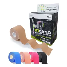 Kit 03 Fitas Bandagem Elástica Adesiva Tape Dor Muscular 5m