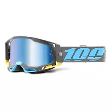 Gafas 100% Racecraft 2 Trinidad De Motocross Offroad Trail, Color Gris, Lente Color Espejo, Talla Única