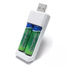 Cargador Usb Para Pilas Aa Y Aaa Para 2 Unidades