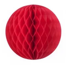 Bola Nido De Abeja De Papel Rojo, 25 Cm De Diámetro