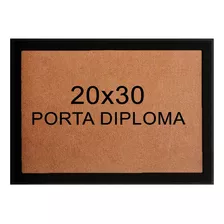 Porta Diploma 20x30 A4 Com Moldura Preta E Vidro