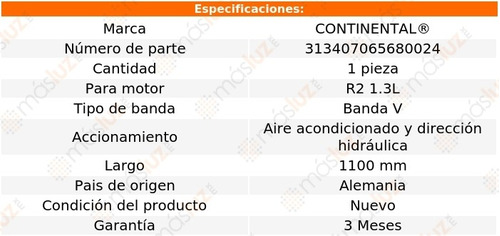 Banda 1100 Mm Acc Rx-7 Mazda R2 1.3l 85 Continental A/a, D/h Foto 4