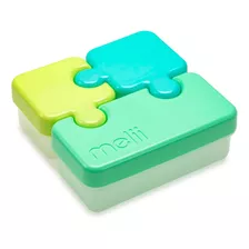 Contenedor De Comida Puzzle Melii Color Celeste