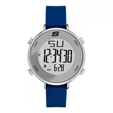 Reloj Skechers Sr6067 Azul Mujer Color Del Bisel Plateado