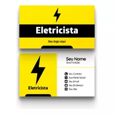 1000 Cartão De Visita Para Eletricista Personalizado