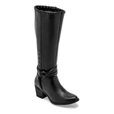 Bota Vaquera Larga Moramora 110886 Para Mujer Color Negro E7