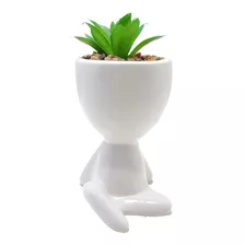 Vaso Decorativo Para Planta Suculenta Robert Plant Branco