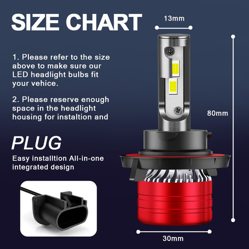 Faros Focos Led 9008 For Dodge High And Baja 14000 Foto 5