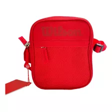 Bolso Manos Libres Cartera De Mano Wilson A Bandolero Acabado De Los Herrajes Pvc Color Rojo Color De La Correa De Hombro Igual Diseño De La Tela Malla