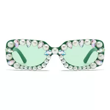 Long Keeper Crystal Pearl Gafas De Sol - Mujer Trendy Rectan