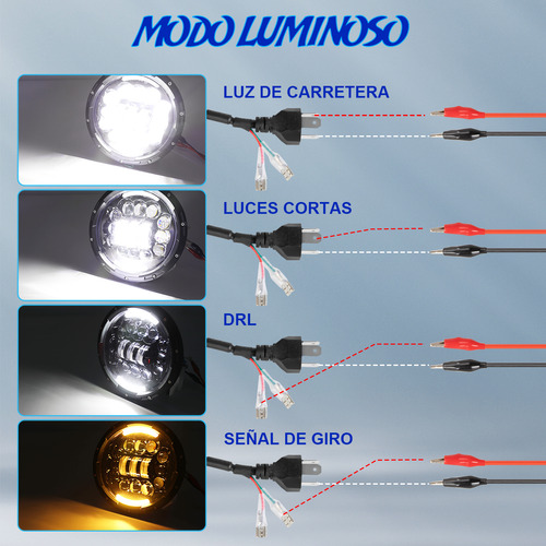 7 Faros Led Redondos Para Land Rover Defender 90 110 130 Foto 7