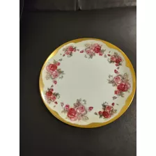 Plato Decorativo Porcelana Tsuji Antiguo (flores)