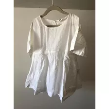 Blusa H&m Blanca Nueva T 7/8 Amplia