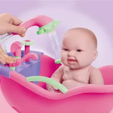 Muñeco Bebé Con Bañera Accesorios De Baño