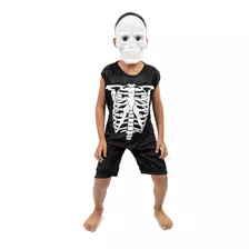 Fantasia Infantil Halloween Carvanal P/ Menino Esqueleto