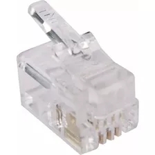 Plug Conector Rj-12 6 X 4 Vias Telefonia Kit 1.000-peças