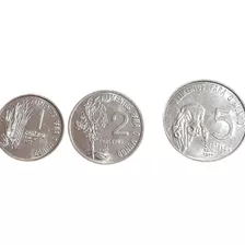 Série 3 Moedas 1 2 5 Centavos 1977 Fao (1 De Cada)