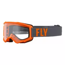 Fly Racing Focus Grey / Orange / Clear Kids Goggles