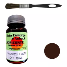 Tinta Para Artigos De Couro Camurça E Nobuck - 100 Ml - Café