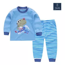 Pijama Para Bebés Y Niños 100% Algodón Manga Larga