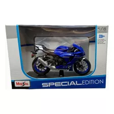 Moto A Escala 1:43, Yamaha Yzf-r1 2021, 12cms Largo, Maisto.