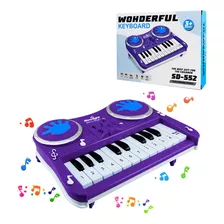 Mini Piano Infantil Musical 12 Teclas Juguete Para Niños Color Violeta