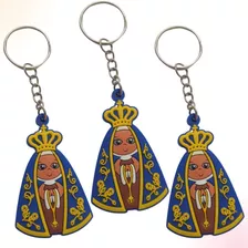 Kit C/3 Chaveiro De Nossa Senhora Aparecida De Borracha