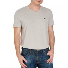 Playera Nautica Cuello V Gris Hombre V73100gh