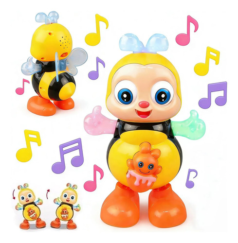 Abelha Musical Com Luzes Interativa De 21 Cm Canta Dança..