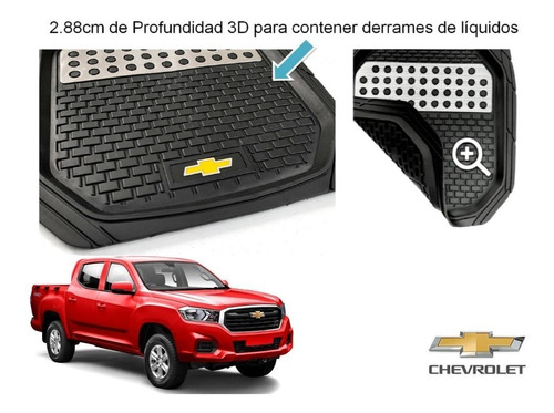 Tapetes 4pz Charola 3d Logo Chevrolet S-10 Max 2023 A 2024 Foto 5