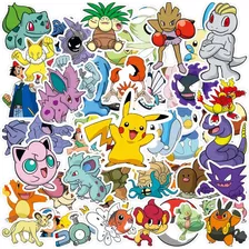 Set De 50 Stickers Pokémon Anime, Cómic, Multicolor.