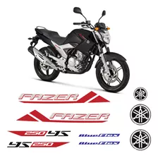 Kit Adesivos Moto Yahama Fazer 250 Ys 2013 + Logo Resinado