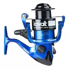 Reel Frontal Waterdog 3 Rulemanes Kovalt 3003 Pesca Variada Color Azul Lado De La Manija Derecho/izquierdo