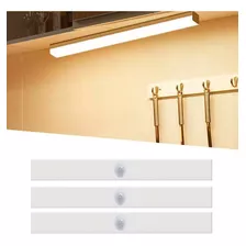 Kit 3 Luminárias Led 5w Barra 50cm Usb Sensor Presença Luz