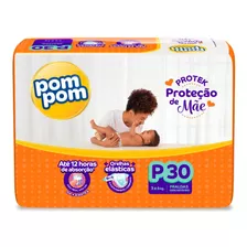 Fralda Pom Pom Protek Proteção De Mãe Jumbo P Com 30un