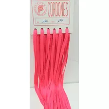 Cordones Para Calzado 1,20mts Chatos Fuccia Fluor X Par 