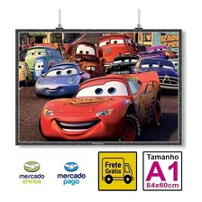 Quadro Cars Mcqueen Sem Moldura Tam A1 84x60 Cm 05