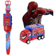 Reloj Proyector Car Para Niño Avenger Super Heroes