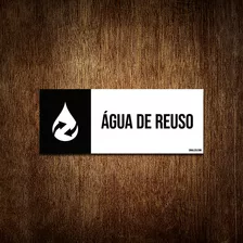 Placa Setor Ícone - Água De Reuso 30x10