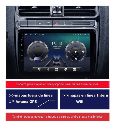 Radio Estereo Android Gps Vw Polo 2008-2019 4+32g Carplay Foto 2