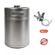 Barril Growler Keg 5 Litros Com Tampa Ball Lock Padrão Ikeg