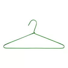 Cabide De Arame Revestido - Lavanderia Camisas - 50 Unid Cor Verde