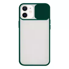 Capa Case Fecha Câmera Slide Fosca Compatível Com iPhone 11 Cor Verde