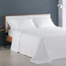 Jogo De Cama Queen Buddemeyer Damask Square Branco 4 Peças