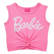 Crop Casual Barbie Estampado Brillos