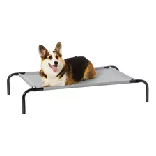 Petgear Cama Elevada Para Perro Mediano Resistente Portátil Color Gris