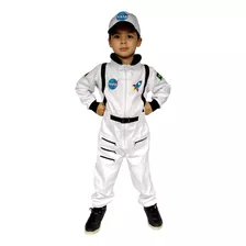 Fantasia Infantil Astronauta Com Boné Bordado Nasa